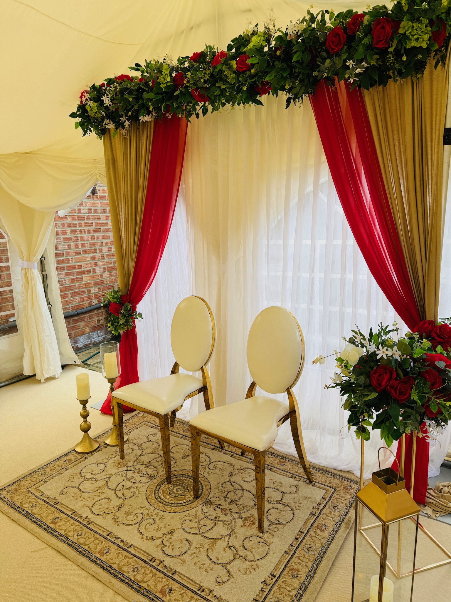 Bridal backdrop draping — Regiis Events