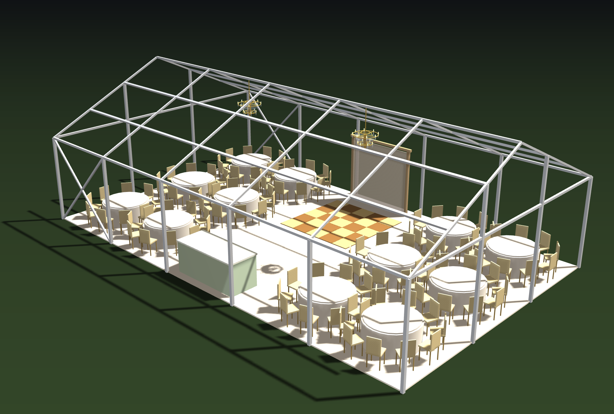Professional 3D floor plan event layout — Regiis Events